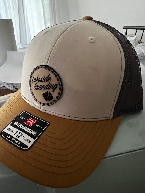 Richardson 112 Trucker Cap Tri Color Hats Three Colors (Lakeside Branding Patch)