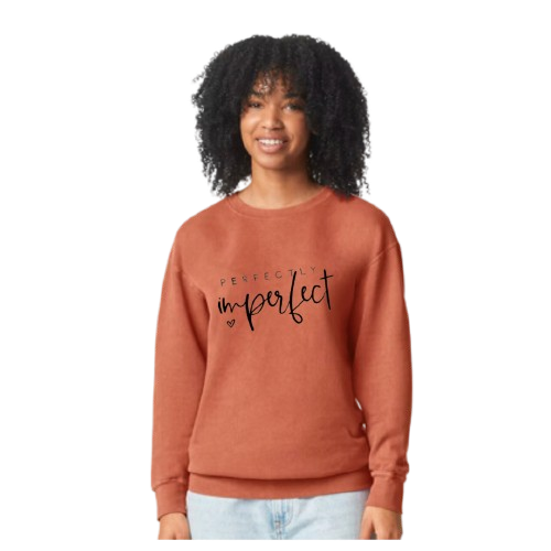 Comfort Colors Lightweight Fleece Crewneck Sweatshirt (Perfectly Imperfect)