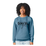 Comfort Colors Lightweight Fleece Crewneck Sweatshirt (Small Town Girl)